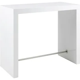 Dynamic24 Bartisch 130x60cm Hochtisch Tresentisch Thekentisch Stehtisch Küchentisch - Weiß