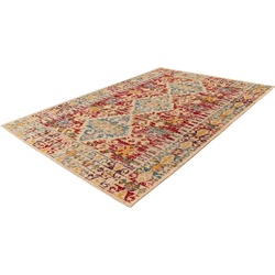 Teppich Charme 125, Padiro, rechteckig, Höhe: 5 mm, Chenille Flachgewebe im Vintage Stil bunt|rot 120 cm x 180 cm x 5 mm