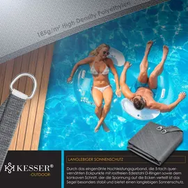Kesser KESSER® Sonnensegel Sonnenschutz Windschutz HDPE Gewebe wasserabweisend windabweisend 5-Fach quer vernäht robust stabil Schattenspender Garten Balkon Terrasse