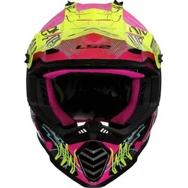 LS2 MX437 Fast Evo II Mini Gorilla Pink/Türkis/Gelb M