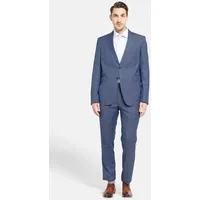 Lawrence Grey Hosenanzug Business-anzug Gemustert Regular Fit 1-reihig blau 58