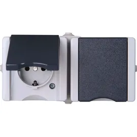 Kopp Schuko-Steckdose 2-fach Grau 1 St.