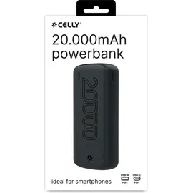 CELLY PBE20000EVO PowerBank 10,5 W 20.000 mAh, Schwarz
