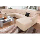 sit&more Wohnlandschaft SIT & MORE "Savona U-Form, B: 320 cm", beige (natur), B:320cm H:90cm T:211cm, Luxus-Kunstleder;Primabelle-Microfaser;NaturLederKorpus ist mit passendem Luxus-Kunstleder bezogen.