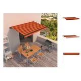 vidaXL Markise Manuell Einziehbar 400x350 cm Orange und Braun