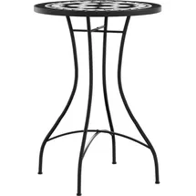 vidaXL Mosaik-Bistrotisch Ø 50 x 70 cm Schwarz/Weiß