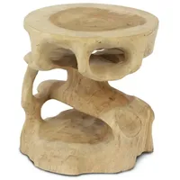 Oriental Galerie Blumenhocker Rundhocker Teakholzhocker Hocker Holzhocker Kunst Holz