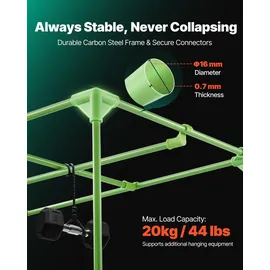 Vevor Growzelt 120 x 60 x 180 cm Grün