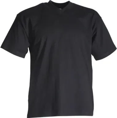 Job T-Shirt TRISTAN schwarz V-Ausschnitt - S