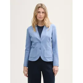 Tom Tailor Damen Slim Fit Blazer mit Ottoman Struktur, blau, Uni, Gr. M