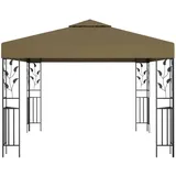 vidaXL Pavillon 3 x 3 m taupe