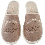 ADELHEID Brummbär Filzpantoffel, Farbe:Taupe, Größe:42/43 - 42/43 EU