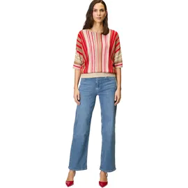 Zero Oversized-Pullover gestreift 36, Patch CreamRed | 36