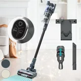 Klarstein Akku Staubsauger Beutellos, Staubsauger Kabellos mit 4-Stufigem E12 EPA-Filter, Akku-Staubsauger für Tierhaare, Teppich & Hartboden, Kab... - Grau