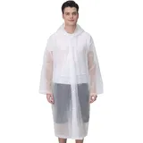 Heller Poncho, leichter und tragbarer Regenponcho im Taschenformat, Regenausrüstung für Erwachsene, Familien, Frauen, Männer, Einzelpersonen, transparenter Regenponcho mit Kapuze, Zufällige - 1