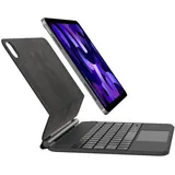 Belkin Pro iPad-Tastatur-Hülle mit magnetischem Ständer, Bluetooth-Tastatur mit Hintergrundbeleuchtung, Multi-Gestensteuerung, Apple Pencil Aufbewahrung, Lederhülle, QWERTY, Multimedia-Tasten für iPad