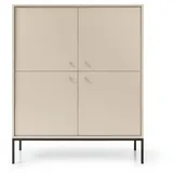 moeblo Kommode Melody I 104 x 125 x 39 cm Beige / Schwarz