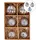 Beliani Weihnachtskugel 6er Set Glas Silber