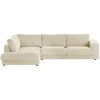 Jette Home Ecksofa Cord Sila , creme , Maße (cm): B: 325 H: 85 T: 224