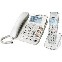 Geemarc AmpliDECT COMBI 295 Combo Seniorentelefon schnurgebunden 30 dB (+Anrufbeantworter+ ) und Zusatz-Dect-Telefon - Deutsche Version