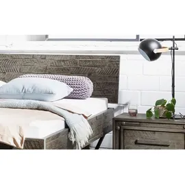 Hasena Ezzo Massivholzbett Akazie, Vintage Metall Anthrazit, - Grey