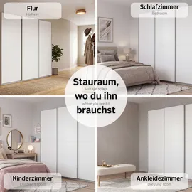 Rauch Schwebetürenschrank KOLUNA mit Spiegel 203 x 210 x 62 cm grau