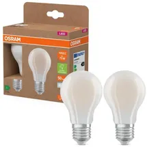Osram lighting Osram LED Classic A 75, Filament, EEK A, 5 W, 1055 lm, E27, kaltweiß, matt, 2er Pack