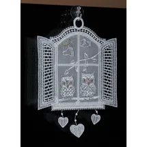 Plauener Spitze ® Fensterbild WEIHNACHTEN Fensterdekoration Winter