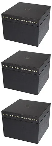 Nils Holger Moormann Archivbox für FNP Regal, 3-er Set Karton schwarz, Designer Nils Holger Moormann, 21.6x32.5x34 cm