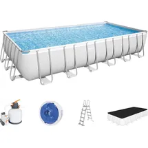 BESTWAY Power Steel Frame Pool Set 732 x 366 x 132 cm inkl. Sandfilteranlage