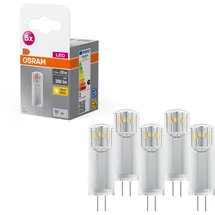Osram Star PIN LED-Lampe für G4-Sockel, klares Glas,Warmweiß (2700K), 200 Lumen, Ersatz für herkömmliche 20W-Leuchtmittel, nicht dimmbar, 5-er Pack