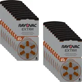 120 x Rayovac Extra Advanced Hörgerätebatterien 312 Braun 312AU-6XEMF 20 Blister