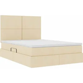 vidaXL Aufbewahrungsbett 140 x 200 cm Creme