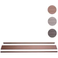 Mendler Abschluss-Set f√or WPC-Sichtschutz Sarthe, Abschlussprofil Windschutz, Alu-Pfosten ~