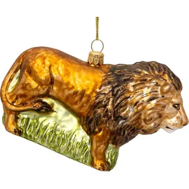 SIKORA Löwe besondere Weihnachtskugel Glas Christbaumschmuck Deko Figur Weihnachten Anhänger Ornament - Meisterstücke - BS743