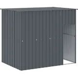 vidaXL Hundehütte mit Dach 214 x 153 x 181 cm Stahl Anthrazit