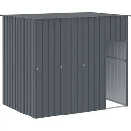 vidaXL Hundehütte mit Dach 214 x 153 x 181 cm Stahl Anthrazit