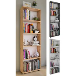 VCM Holz Aufbewahrung Stand Regal Bücherregal Deko Bücher Standregal Bulas 5 Fächer