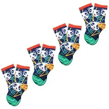 Unabux Freizeitsocken Prints 4-Paar Bunt 16-18