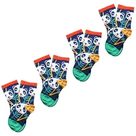 Unabux Freizeitsocken Prints 4-Paar Bunt 16-18