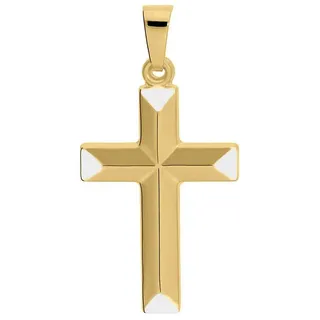 My Gold Kreuzanhänger Herren Kreuzanhänger Gold 750 (18 Karat) Bicolor - Nizza (Set, 1-tlg., inkl. Schmuckbox), Geschenke goldfarben Herren