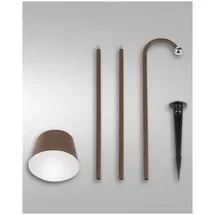Fabas Luce LED Akkuleuchte Armanda Metall 3W 320lm inkl. Erdspieß rostbraun
