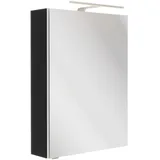 Fackelmann LED-Spiegelschrank SBC Rechts 50 cm x 68 cm x 15,3 cm Schwarz Matt