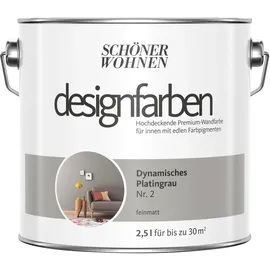 Schöner Wohnen Designfarben 2,5 l dynamisches platingrau
