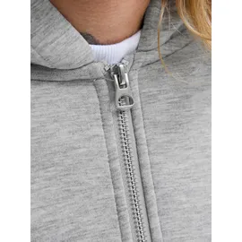 JACK & JONES Herren, Hoodie Kapuzenpullover JCOCOVER SCUBA SWEAT ZIP HOOD relaxed fit, 12282972 grau L