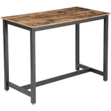 VASAGLE Bartisch 120 x 60 x 90 cm Braun/Schwarz