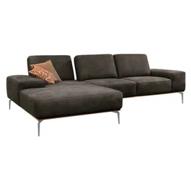 W.Schillig Eckcouch Leder 3-Sitzer Grau
