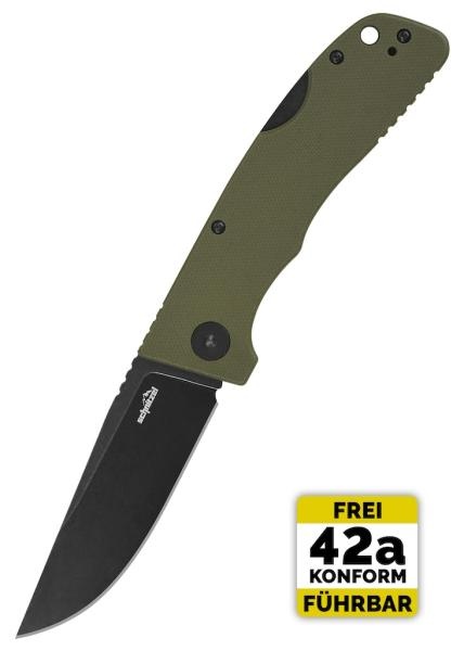 Schnitzel KVAR | Outdoor-Taschenmesser | grün | schwarz