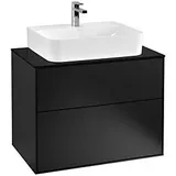 Villeroy & Boch Finion Unterschrank F09200PD 80x60,3x50,1cm, Black Matt Lacquer