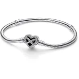 Pandora 592645C01 Damenarmband Silber Funkelndes Unendlichkeits-Herz, 18 cm